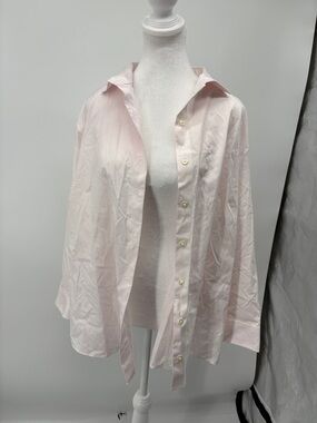 Lands' End Light Pink Button-Down Shirt